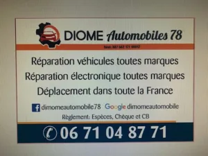 Garage DIOME automobile 78 réparation des véhicules tous marques recherche de panne contrôle technique le déplacement possi à Conflans-Sainte-Honorine