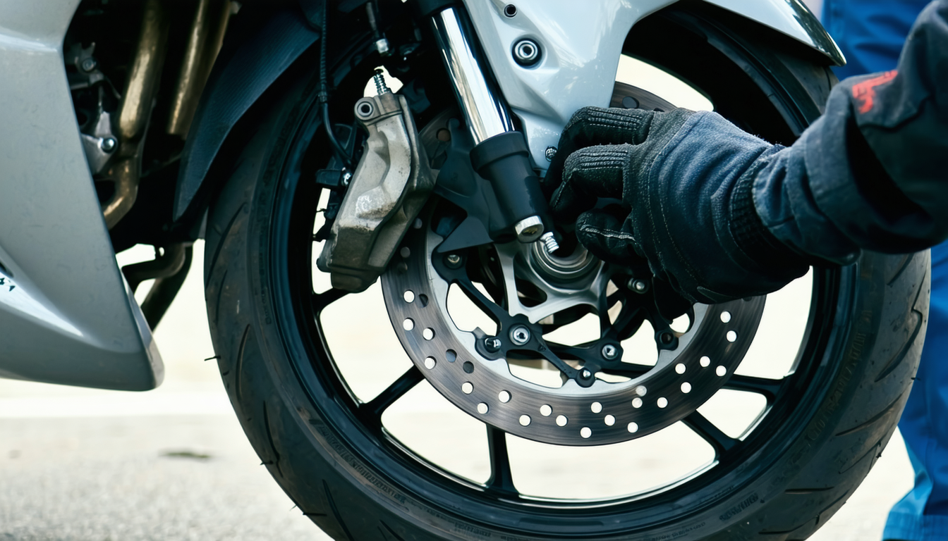 découvrez comment diagnostiquer un guidon qui tire d’un côté lors d’un freinage fort, et identifiez si un disque de frein voilé est à l’origine du problème pour assurer votre sécurité.