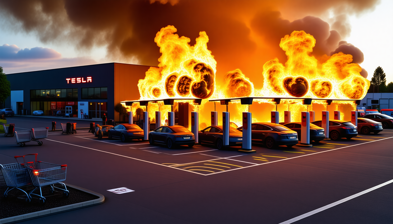 un incendie s'est déclaré sur le parking d'un grand magasin dans la loire, détruisant 12 superchargeurs tesla. cet incident soulève des questions sur la sécurité des équipements de recharge électrique et l'impact sur les utilisateurs de véhicules électriques. découvrez les détails sur cet événement inattendu.