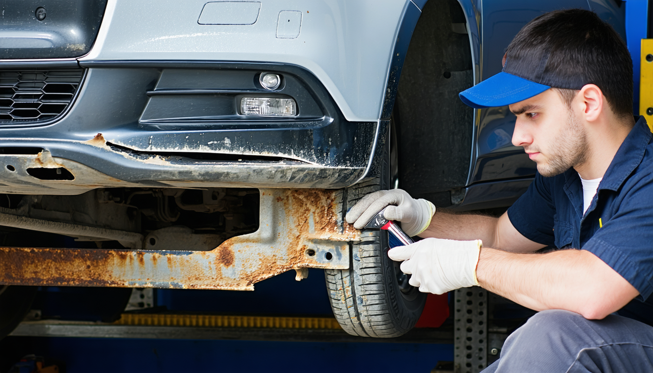 découvrez si la rouille visible sur les points de soubassement est un signe de danger et quand il est nécessaire d'agir pour éviter la perforation et des dégâts structurels.