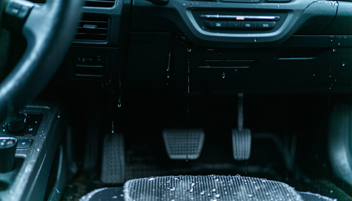 découvrez comment repérer une fuite sous votre tableau de bord grâce à nos conseils pour identifier l'origine d'un tapis de sol humide et éviter les dégâts.