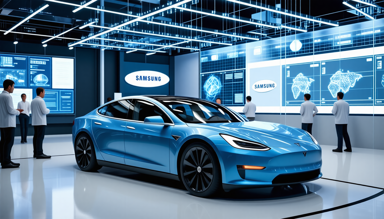 découvrez comment tesla s'associe à samsung pour révolutionner l'intelligence artificielle de ses futurs véhicules, promettant une conduite plus intelligente et connectée.
