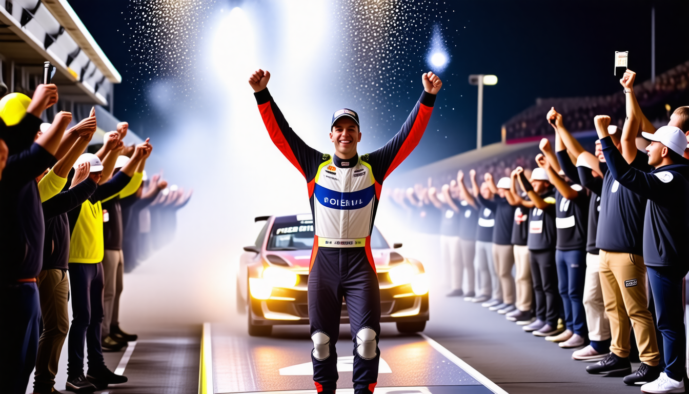 découvrez comment loeb et auriol célèbrent le neuvième titre de champion du monde wrc d'ogier, une performance exceptionnelle sur les pistes rallye.